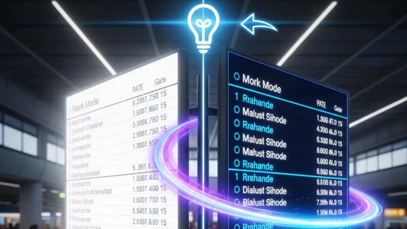 Revolutionaire ontdekking: waarom reisinformatieborden in donkere modus efficiënter zijn
